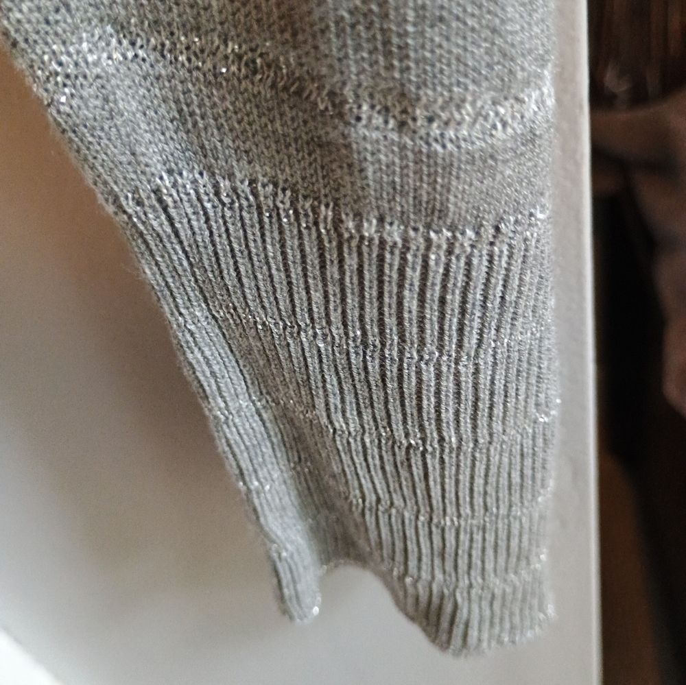 Lane Bryant‎ Women's 2XL Gray White Striped Knit Sweater Plus Size 18/20... - Picture 11 of 13